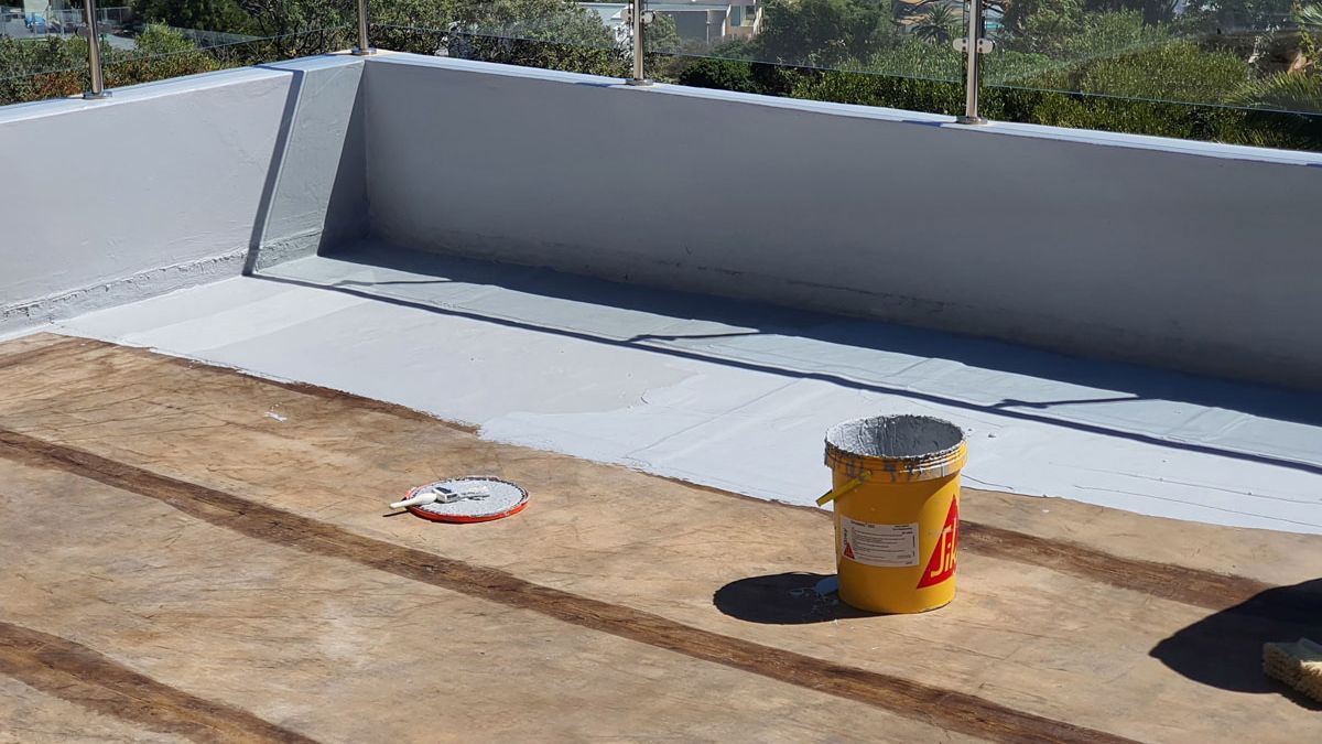 Liquid applied waterproofing solution, for a seamless finish,  for House Apostle's roof.