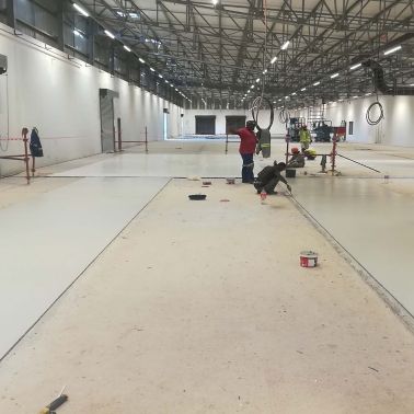 Electrostatic floor application at forensic Science Institute