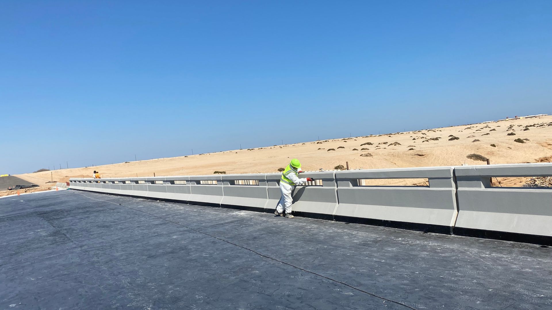 Concrete bridge repair and waterproofing at Omarur Bridge in Namibia