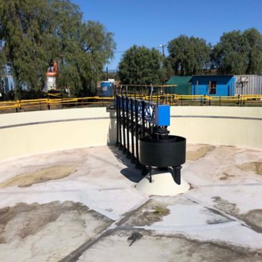 Specialized Sika products for refurbishment for wastewater treatment plant in Kwanobuhle. 