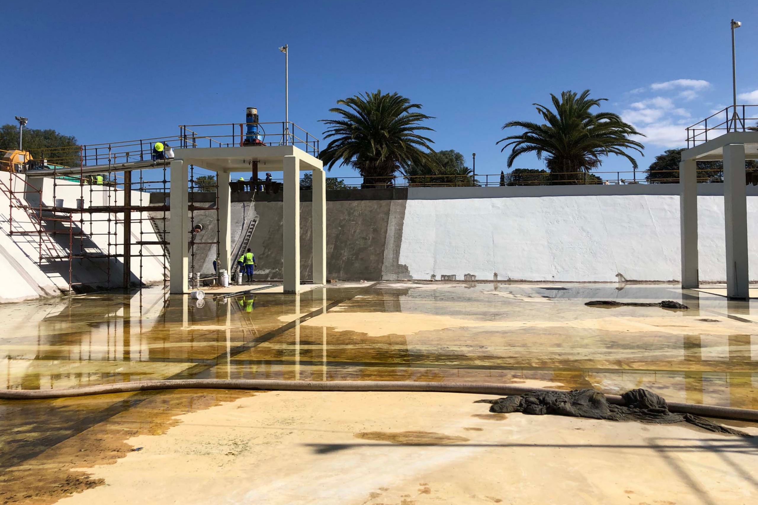Restoration work in progress at wastewater treatment plant in Kwanobuhle.