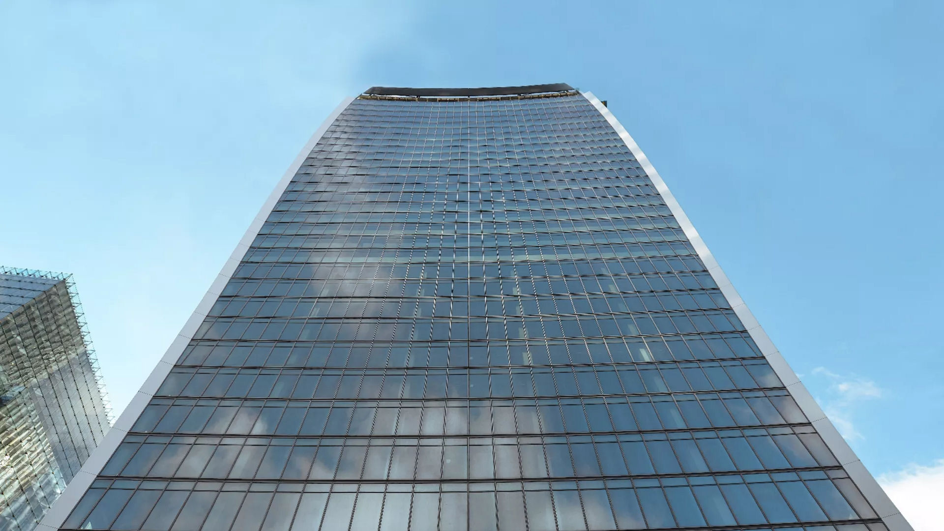 Modern skyscraper with glass facade