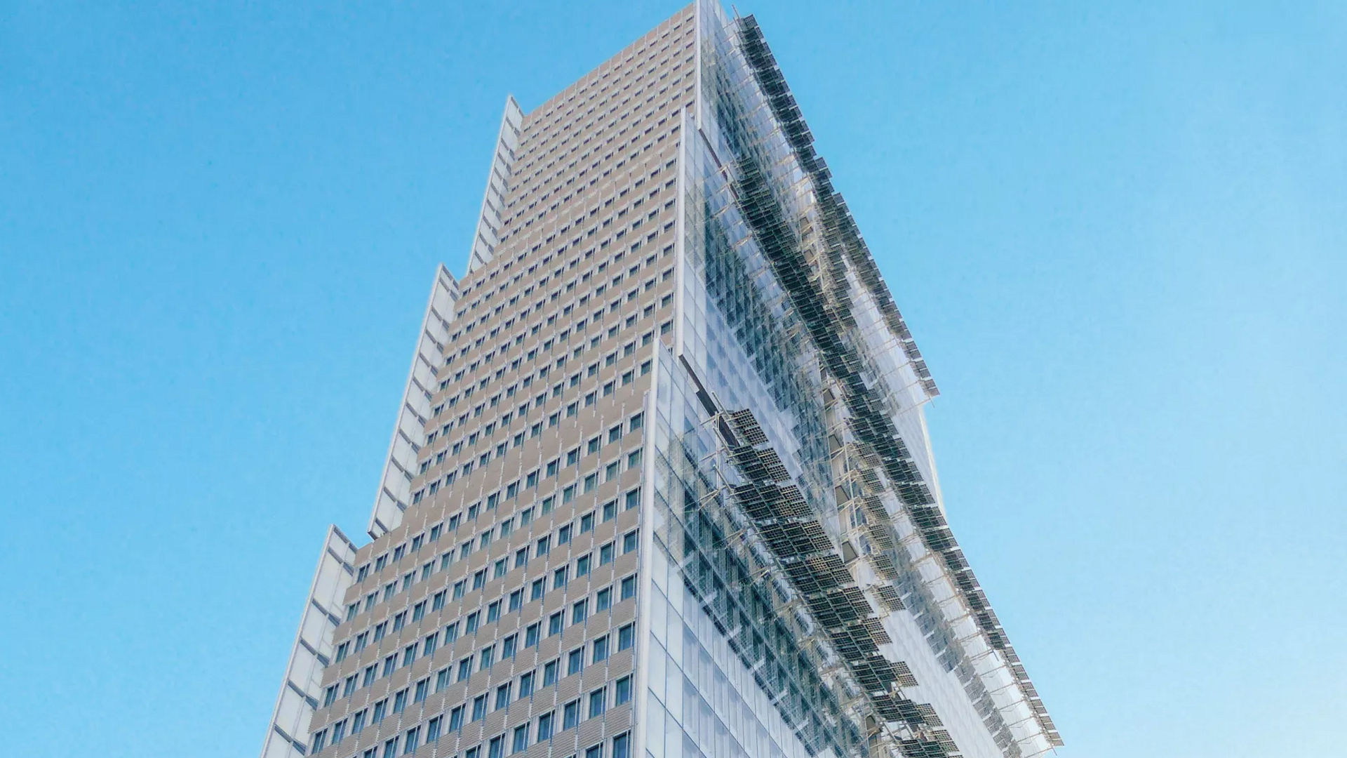Modern skyscraper with glass facade