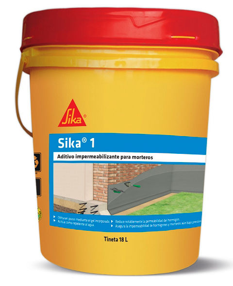 Sika 1a, Aditivo impermeabilizante, listo para su uso, para mortero y  hormigón, sin cloruros, Amarillo, 5L : : Bricolaje y herramientas