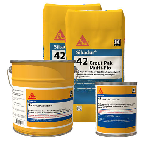 Sikadur-42 Grout-Pak is a pre-proportioned, epoxy, baseplate grouting system