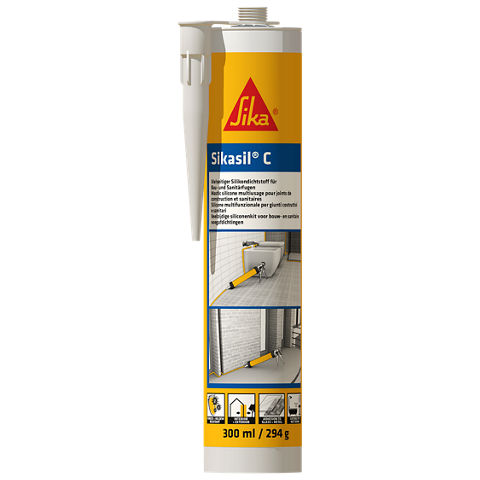 Joint d'étanchéité Sikaflex SIKASIL-P marine silicone transparent sans  solvant cartouche 310 ml