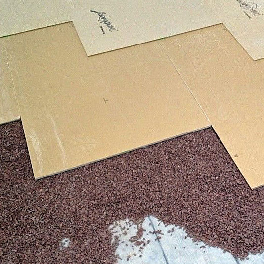 Wood flooring installation with cork underlayment