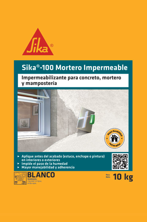 Sika 100 Mortero Impermeable Gris Recubrimiento X 50 Kg