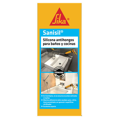 Sika Sanisil - Junta de silicona antimoho, especial para baño y cocina, 200  g, color blanco : : Bricolaje y herramientas