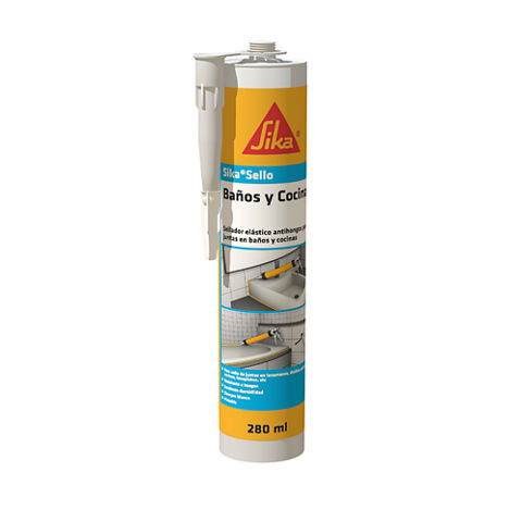 Sika Sanisil Silicona Antihongos para Baños y Cocinas 280cc