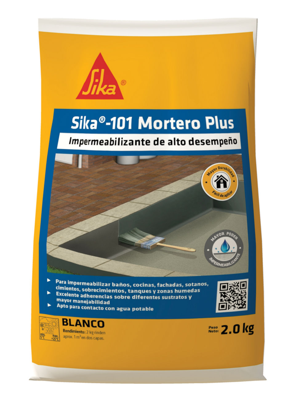 Sika 101 Mortero Plus Recubrimiento Impermeable Blanco 2 kg Sika