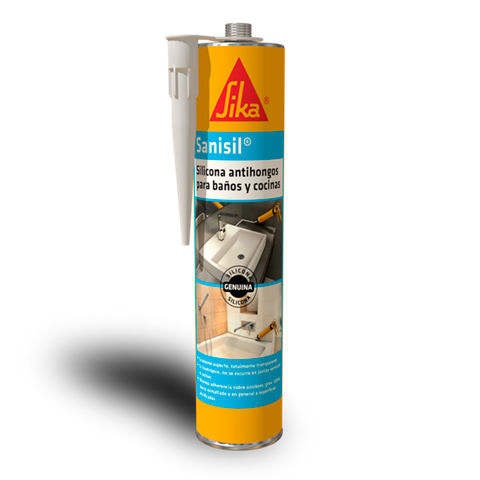 Sika Sanisil - Junta de silicona antimoho, especial para baño y cocina, 200  g, color blanco : : Bricolaje y herramientas