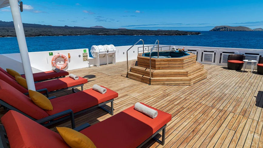 Luxury deck with hot tub and ocean view