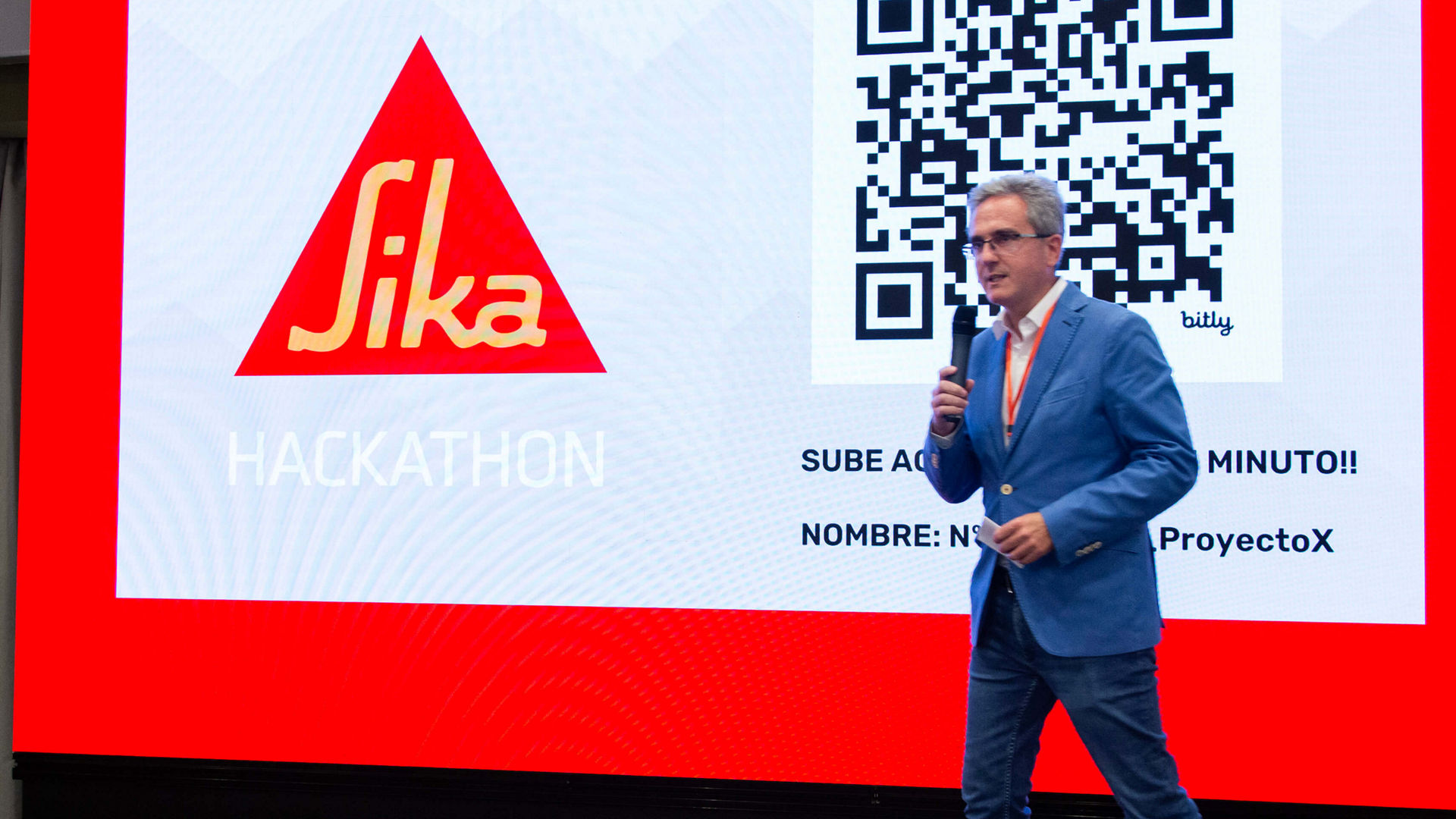 Sika Hackathon event with QR code