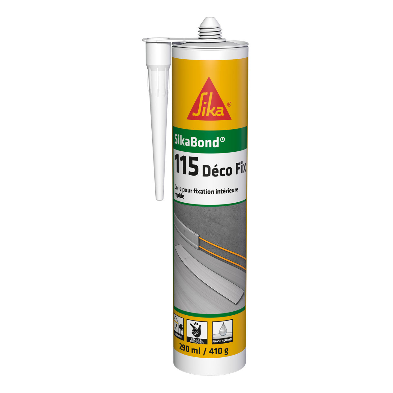 SikaBond-115 Déco Fix Cartouche de 410 g - Blanc