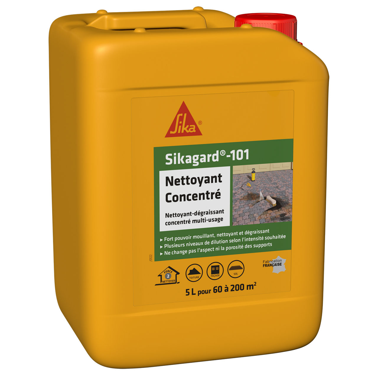 Sikagard-101 Nettoyant Concentre   /4x5L Bidon de 5 l - Jaunâtre