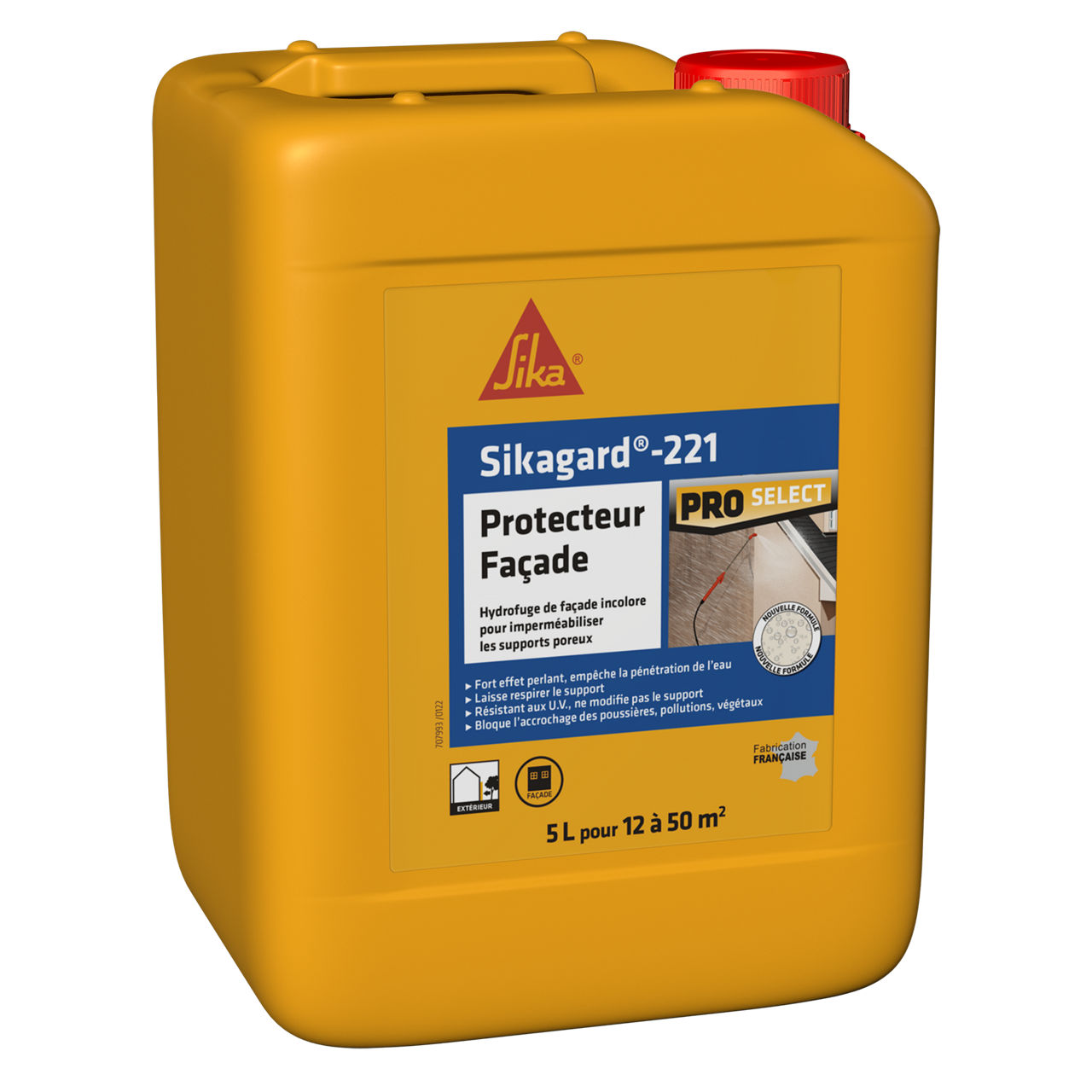 Sika Sikagard 222 Haut Protecteur Façade, Hydrofuge pour façade concentré, 20L