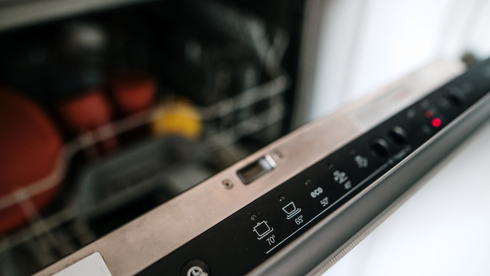 Close up dish washer