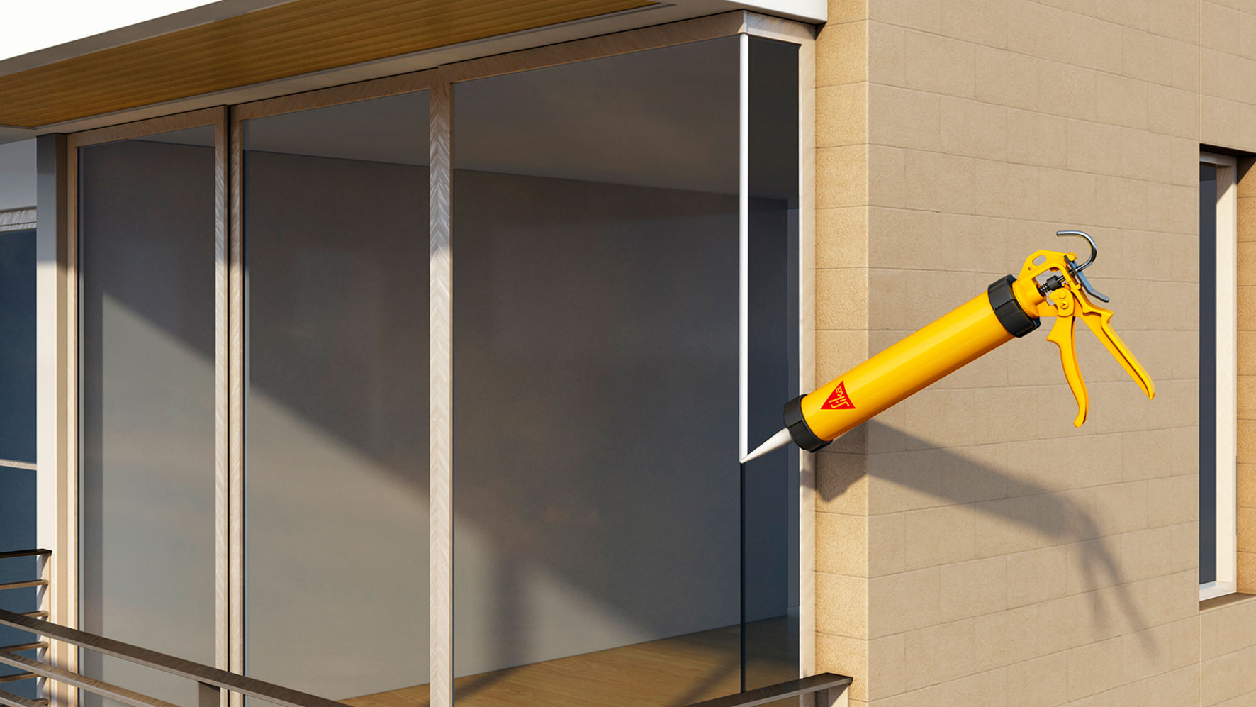 Window joints are made with a glue gun
