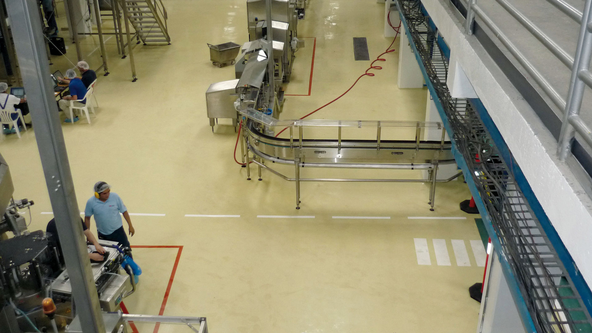 photo from above of SAB Miller Brewery floor