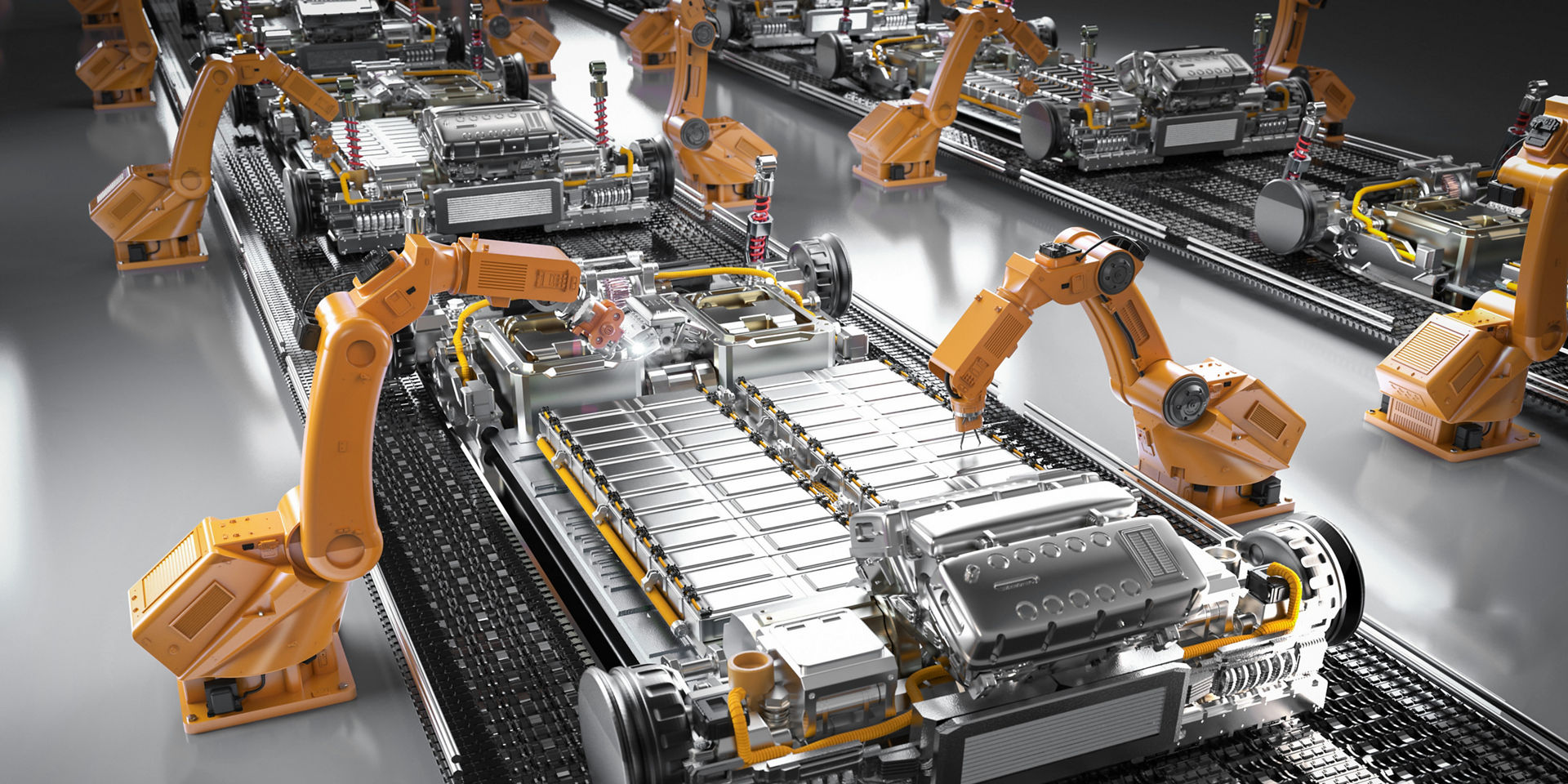 Battery Assembly Line in a a production unit