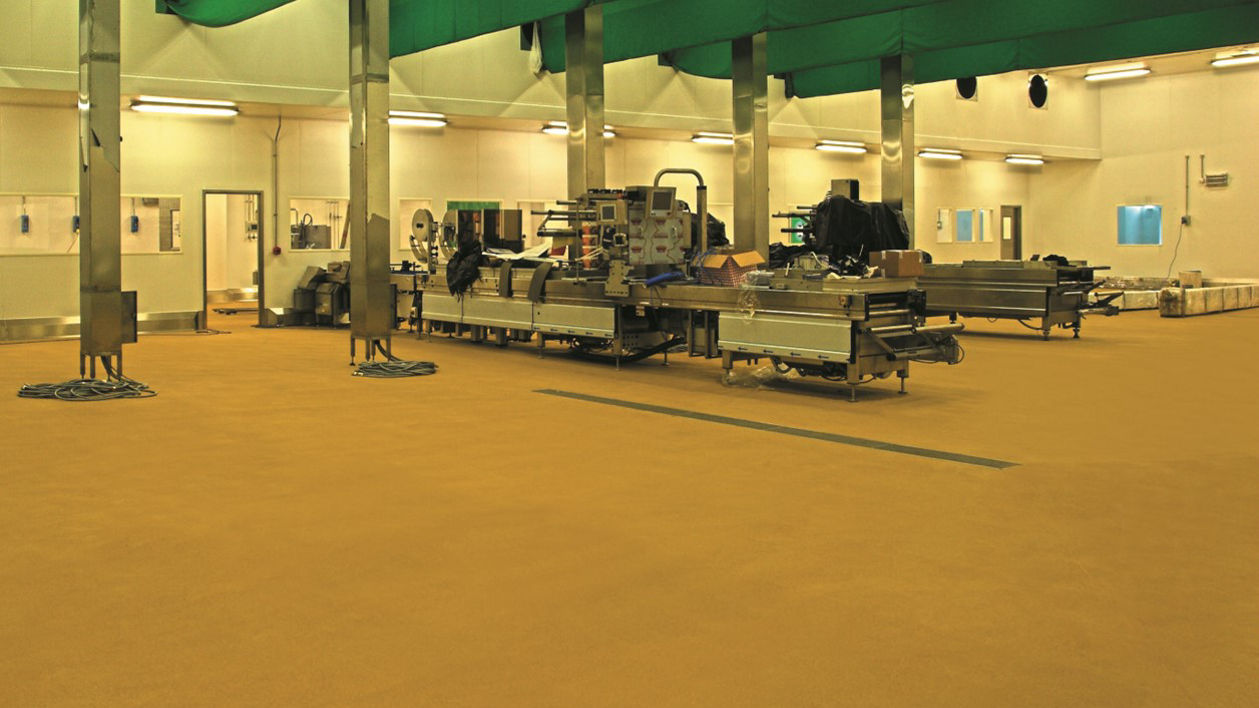 Hygrade Foods in Wiltshire, UK Ucrete flooring