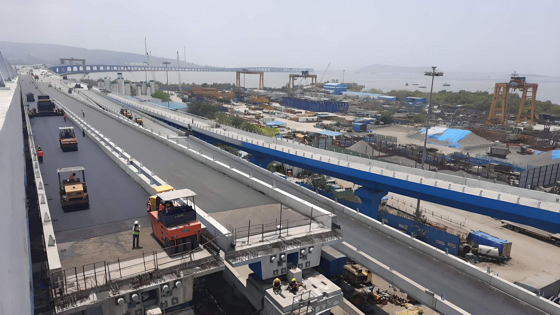 Mumbai Trans Harbour road bridge construction and bridge deck waterproofing application in India