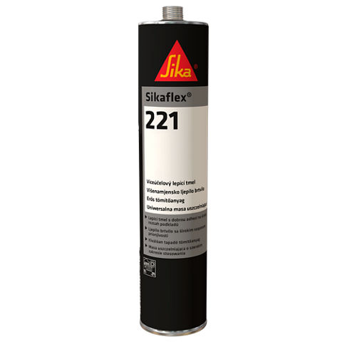 Sikaflex-221 Adhesive and Sealant 10.1 fl. oz Cartridge Gray (3pk) ‎90892 