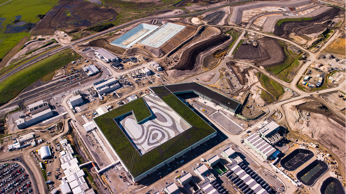 Aerial photo of Victorian Desalination Plant in Victoria, Australia