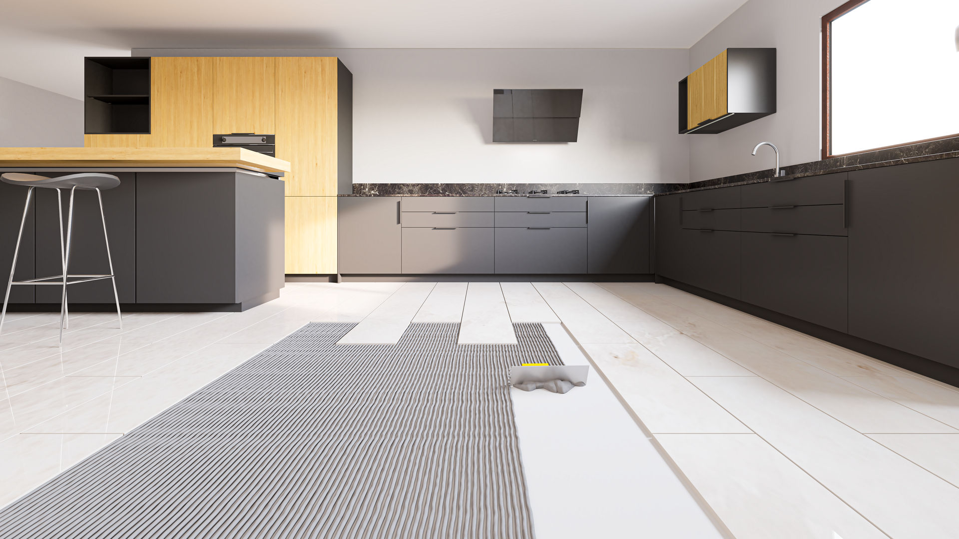 Kitchen Tiling Floor