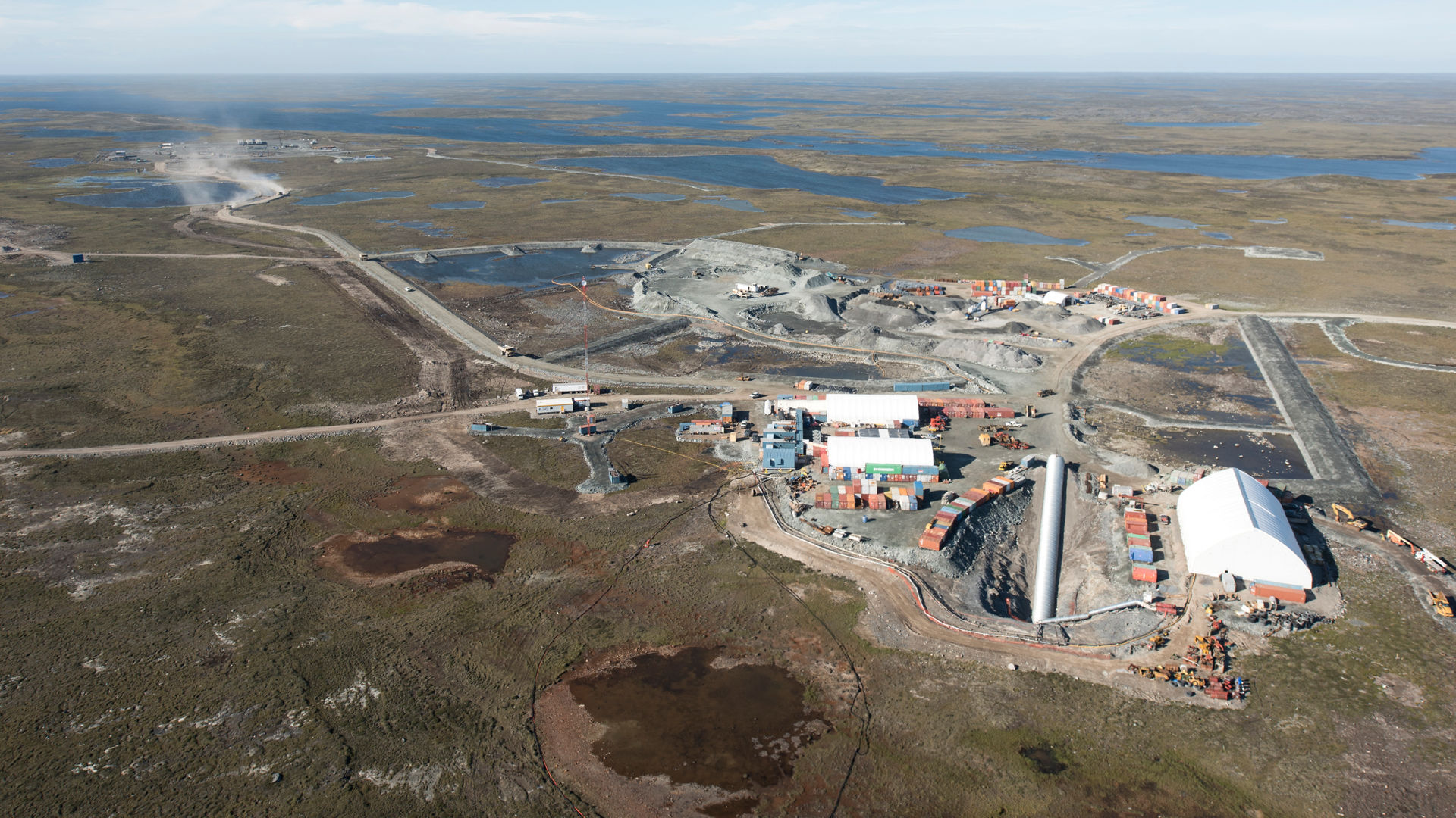 aerial shot of Meliadine Gold Mine