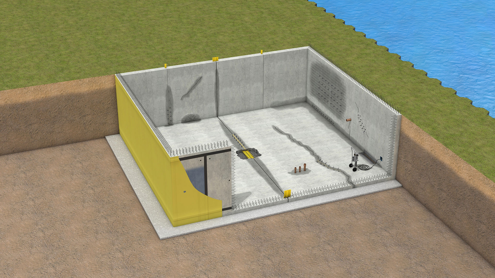 Sika injection basement illustration