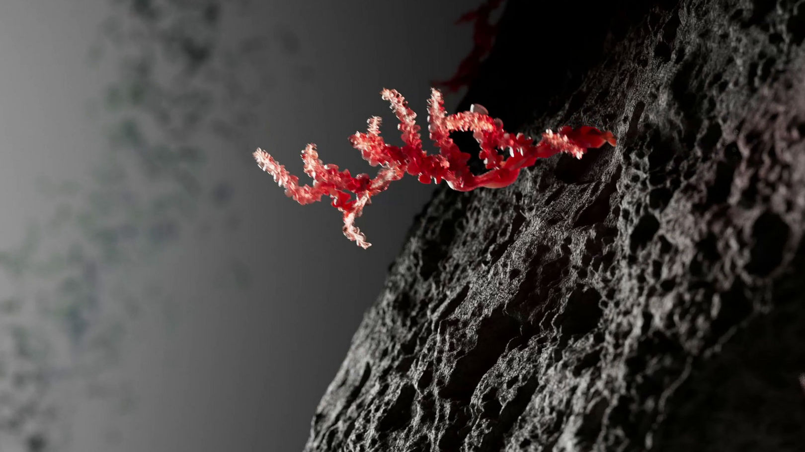 close up molecular view of Sika® ViscoCrete® admixtures interacting with concrete