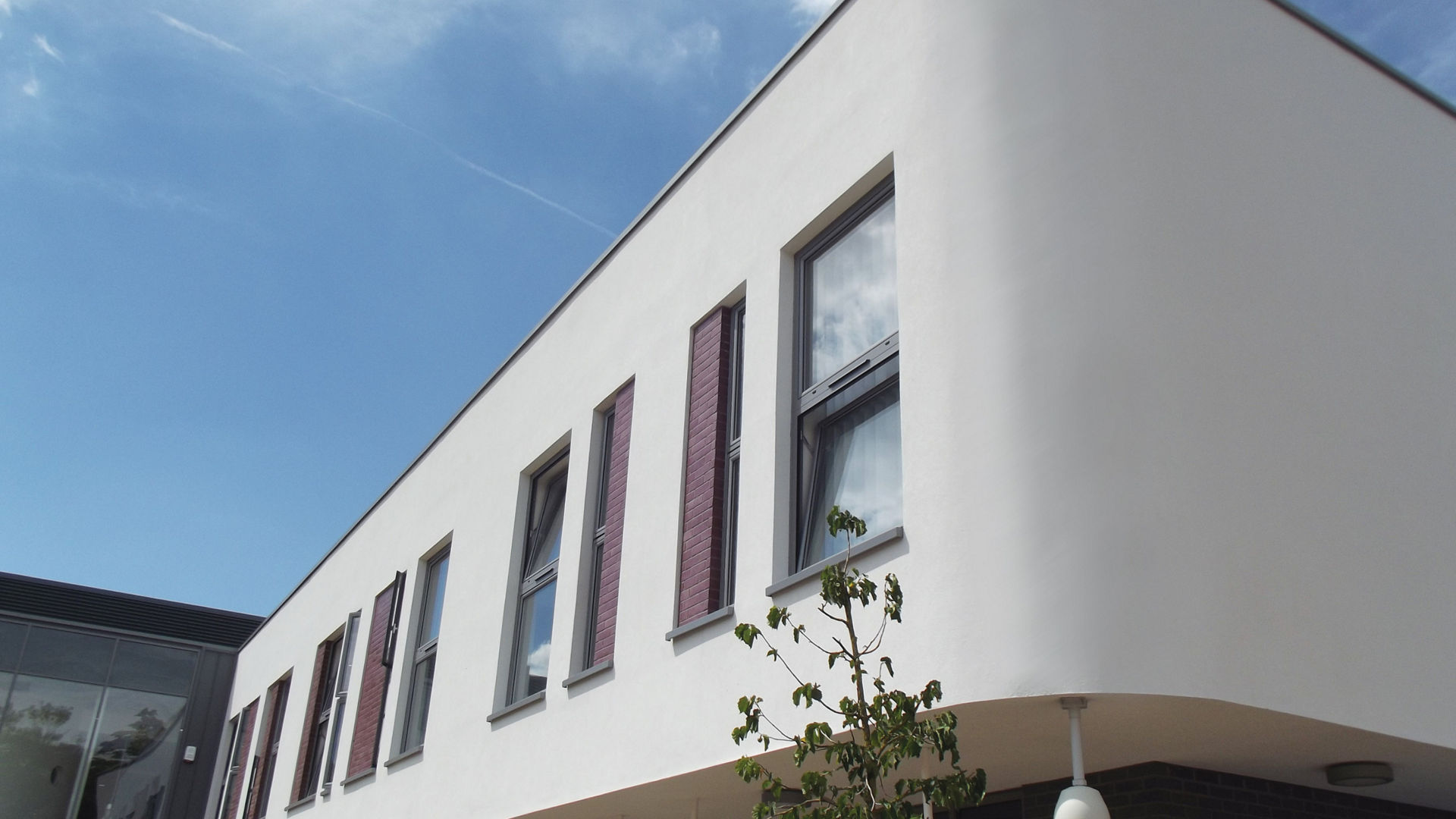 Modern building with large windows