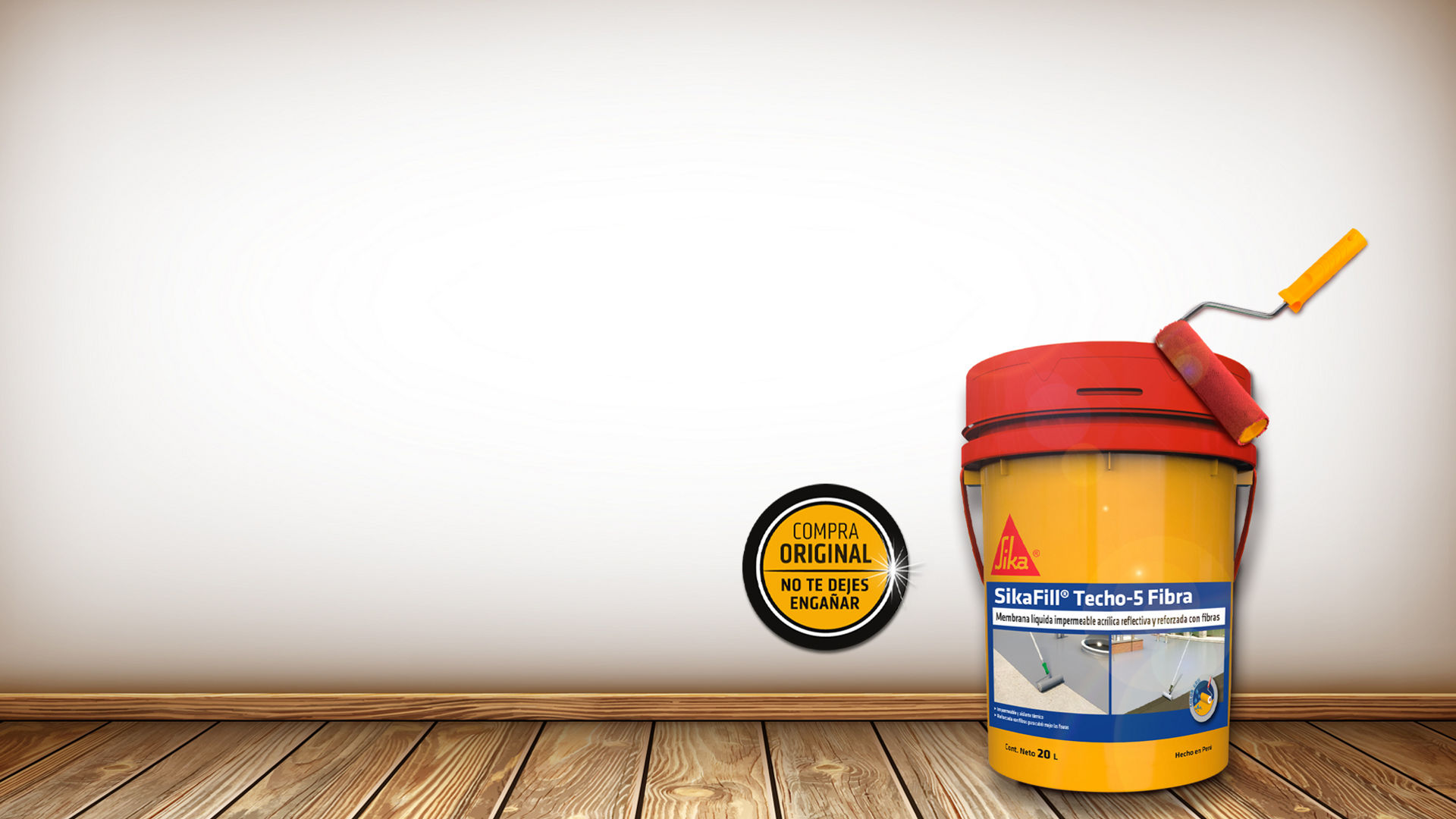 SikaFill Techo-S Fibra Waterproofing Bucket with Roller