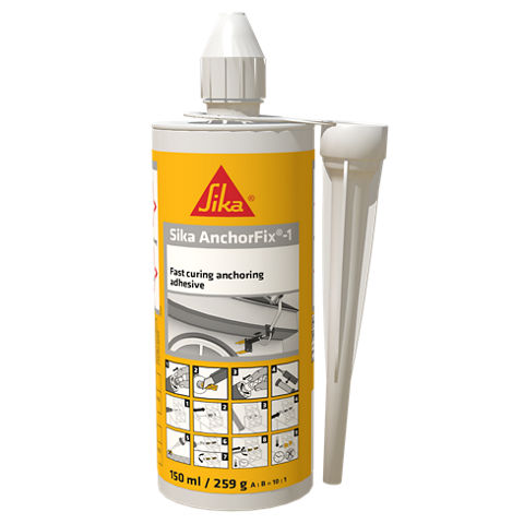 Résine de scellement chimique rapide SIKA Anchorfix-1 Plus - Ton pierre -  300ml - Espace Bricolage