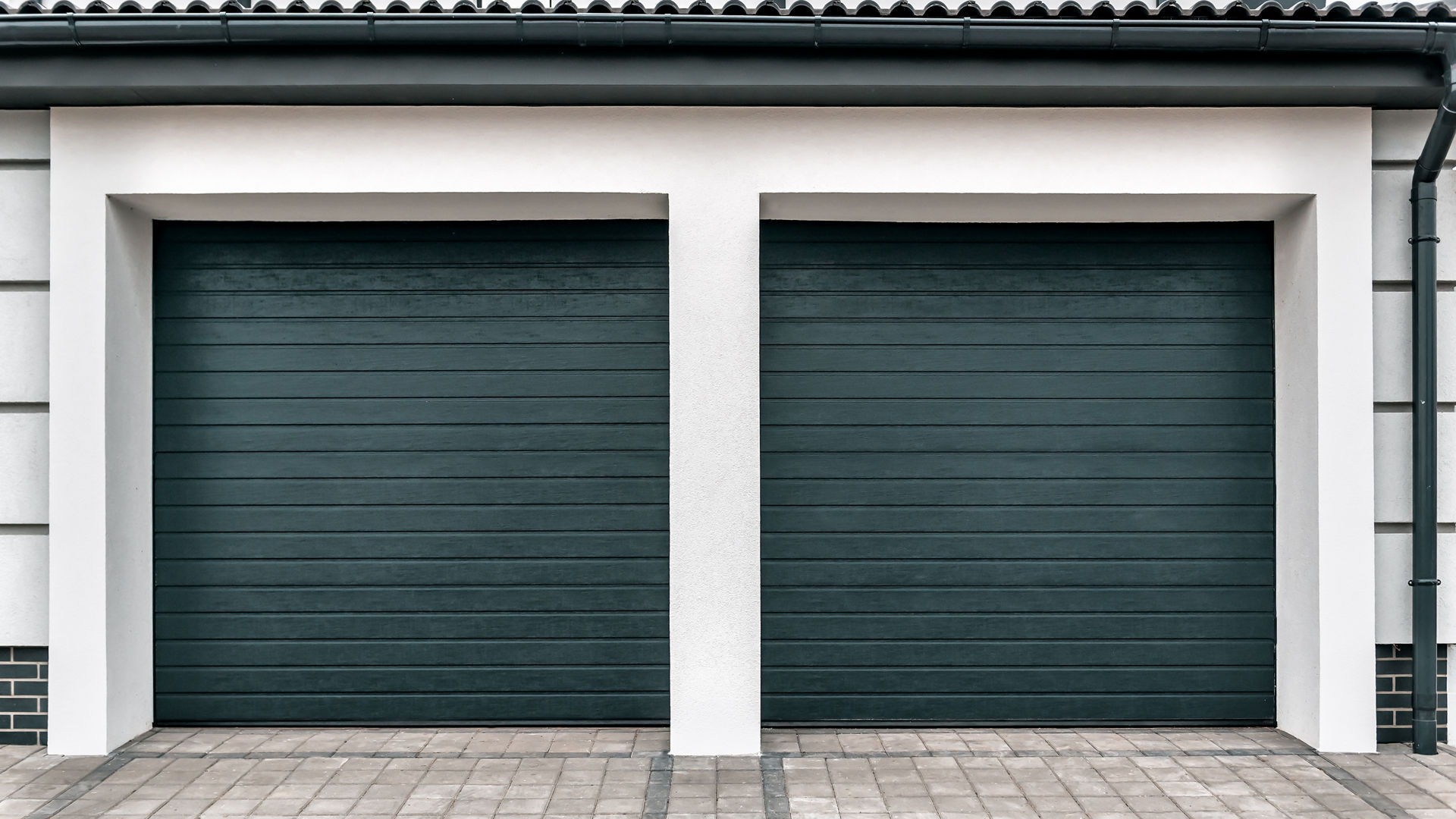 double modern garage door