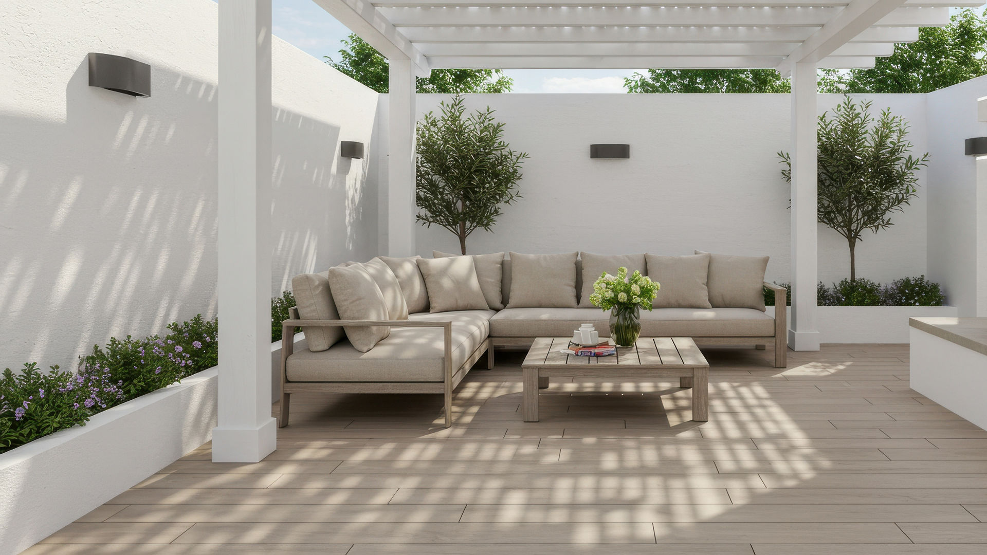 Rendering garden wall