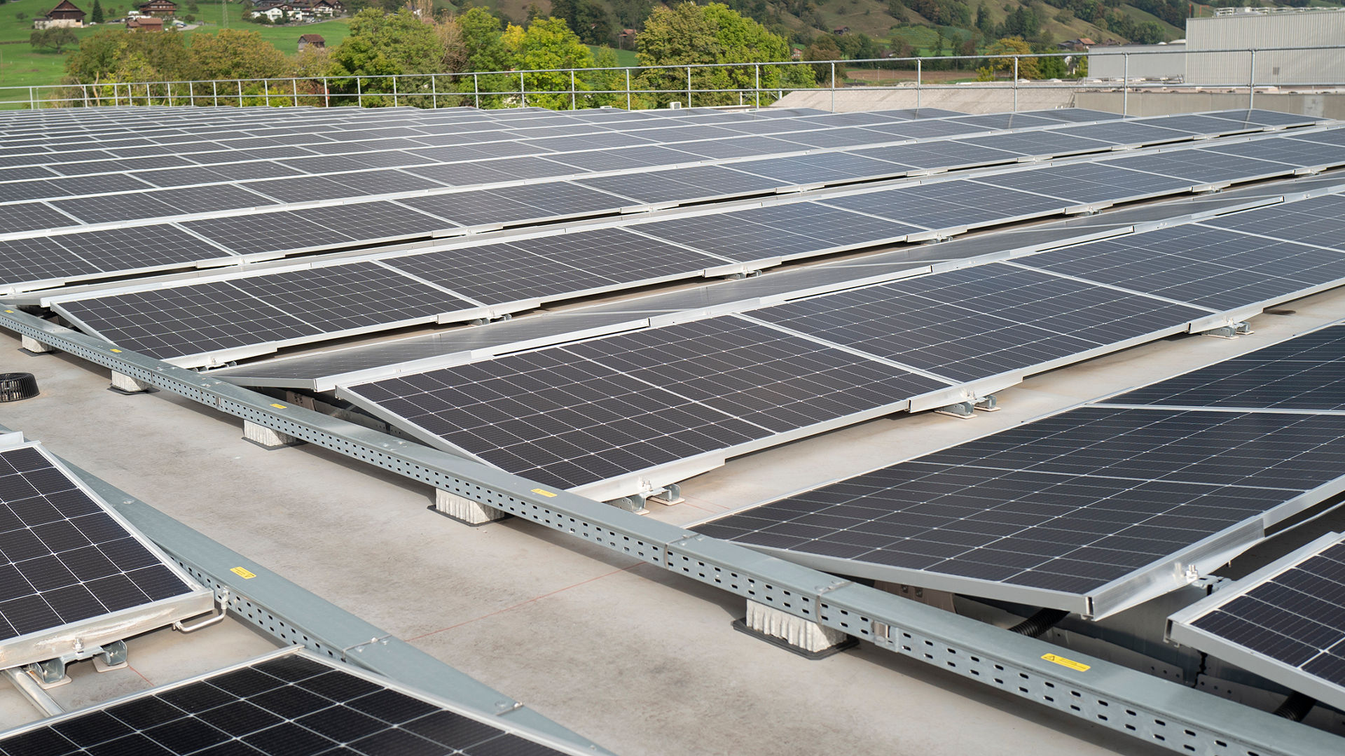 Solar panels on a roof