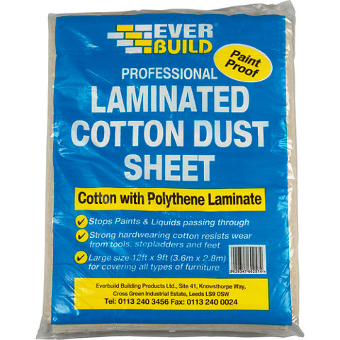 EVERBUILD® LAMINATED COTTON DUST SHEET