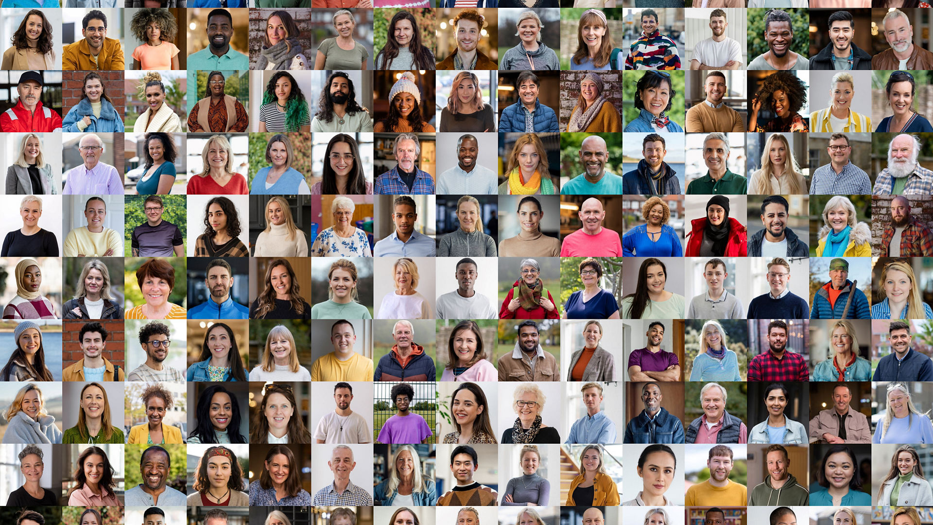Montage of profile images from people across all types of genders and ethnicities