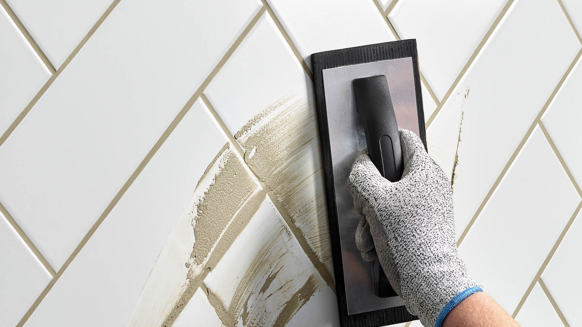 Grouting a Tiled Wall