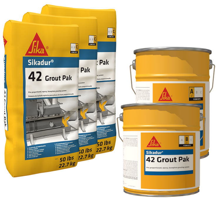 Sikadur-42 Grout-Pak is a pre-proportioned, epoxy, baseplate