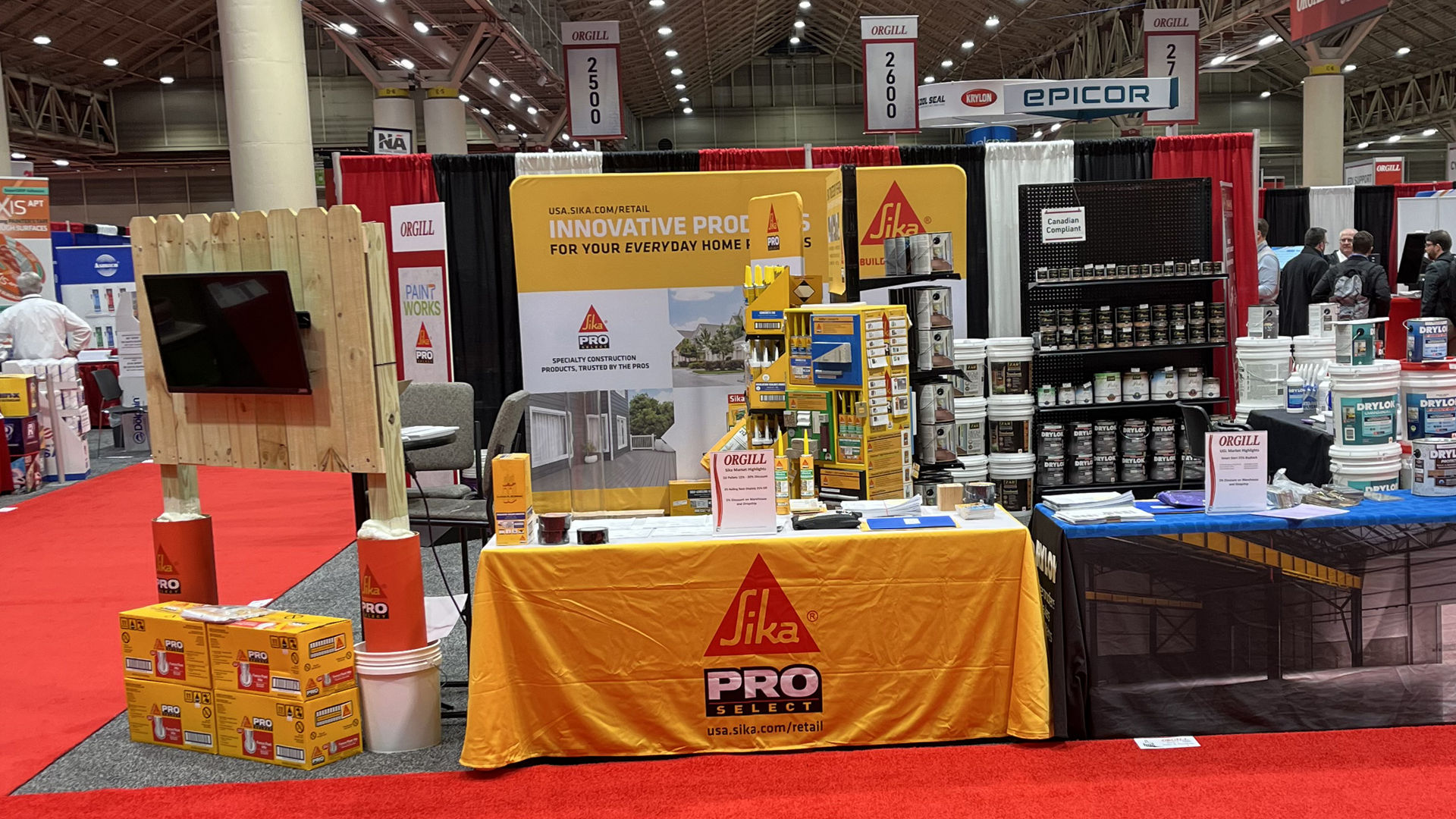 Sika Pro booth at trade show event