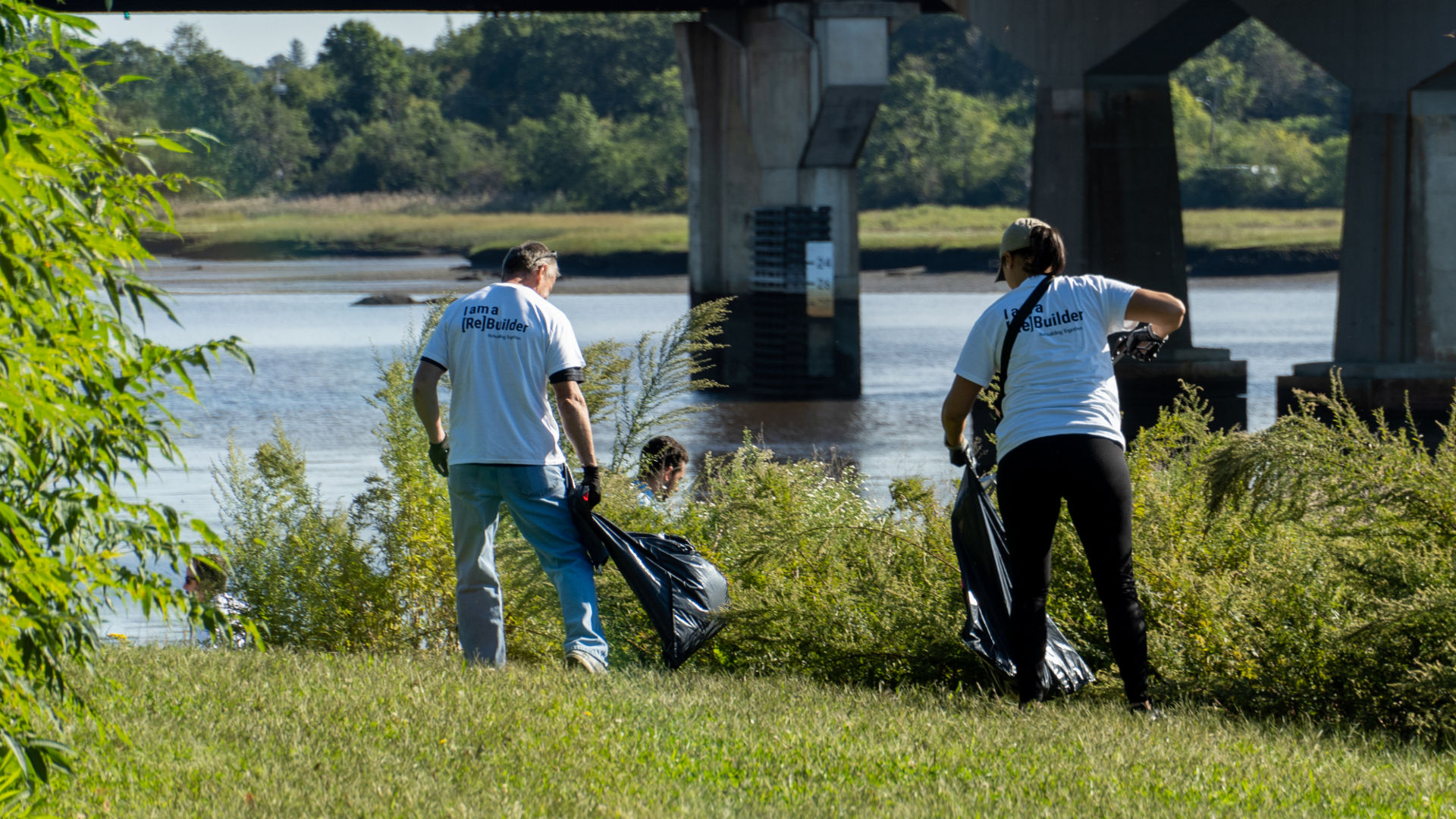 photo of team working on community service project