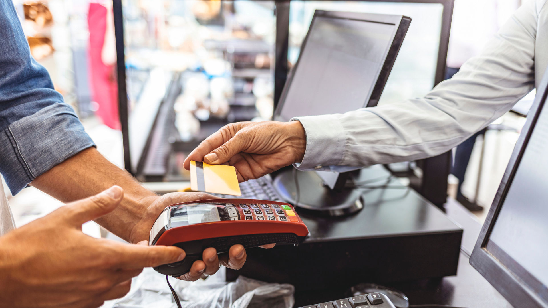 Contactless payment at retail checkout counter