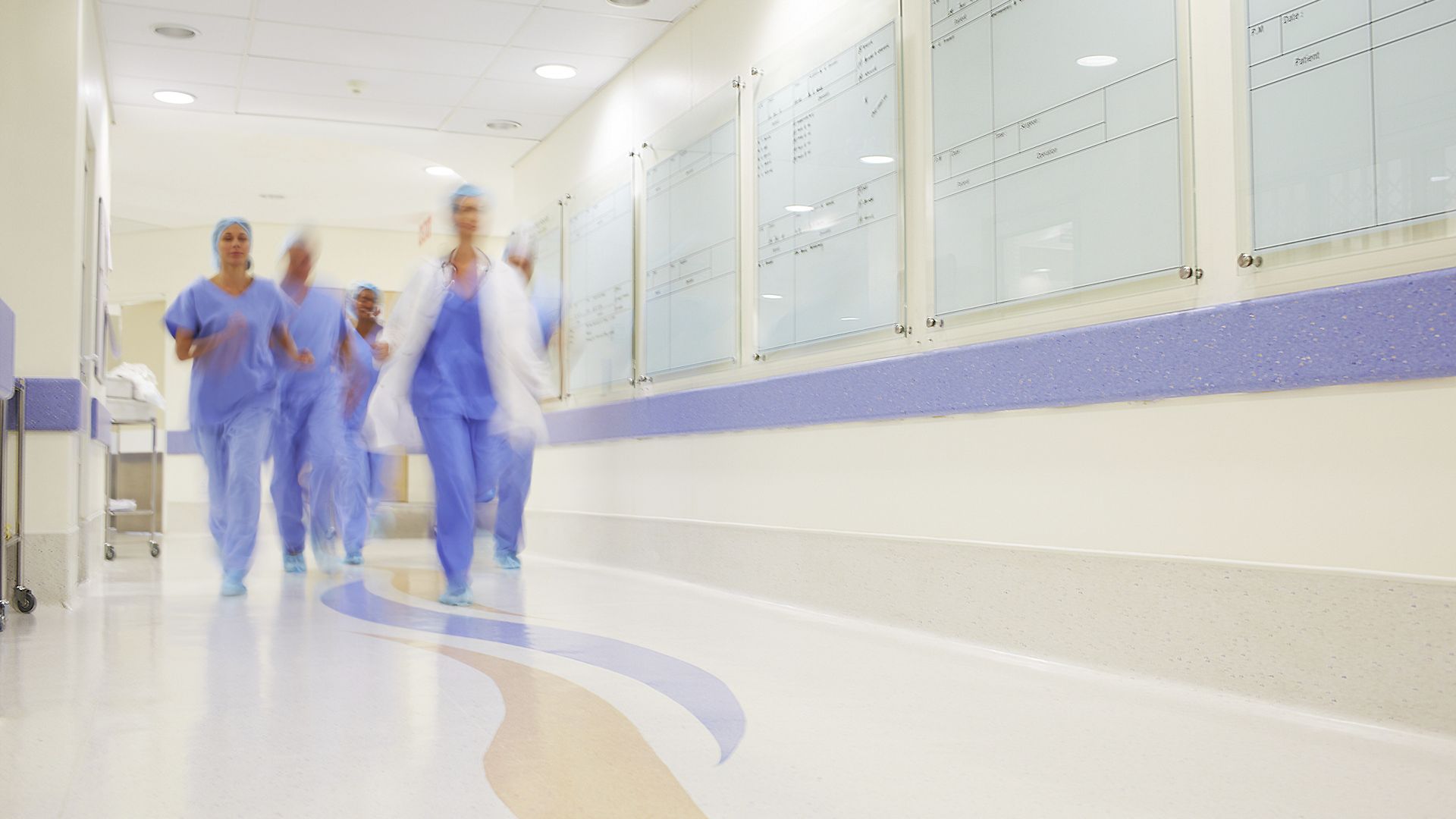 Hygienic floor and wall coating in hospital made with Sika coating systems